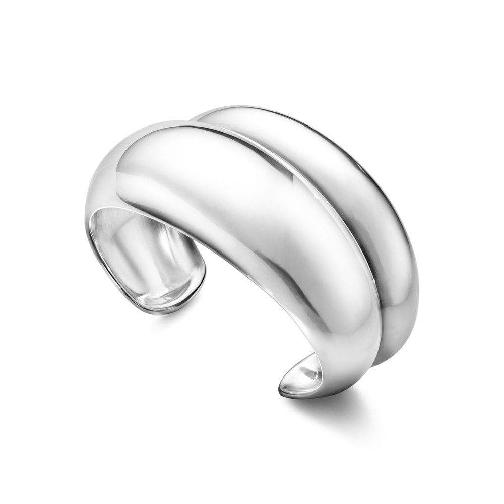 Curve Silver Wide Bangle