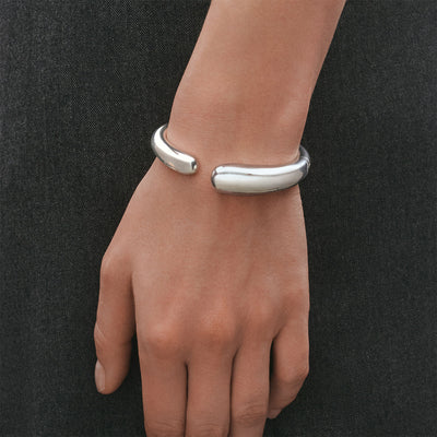 Mercy Silver Hinged Bangle variant Pursuit