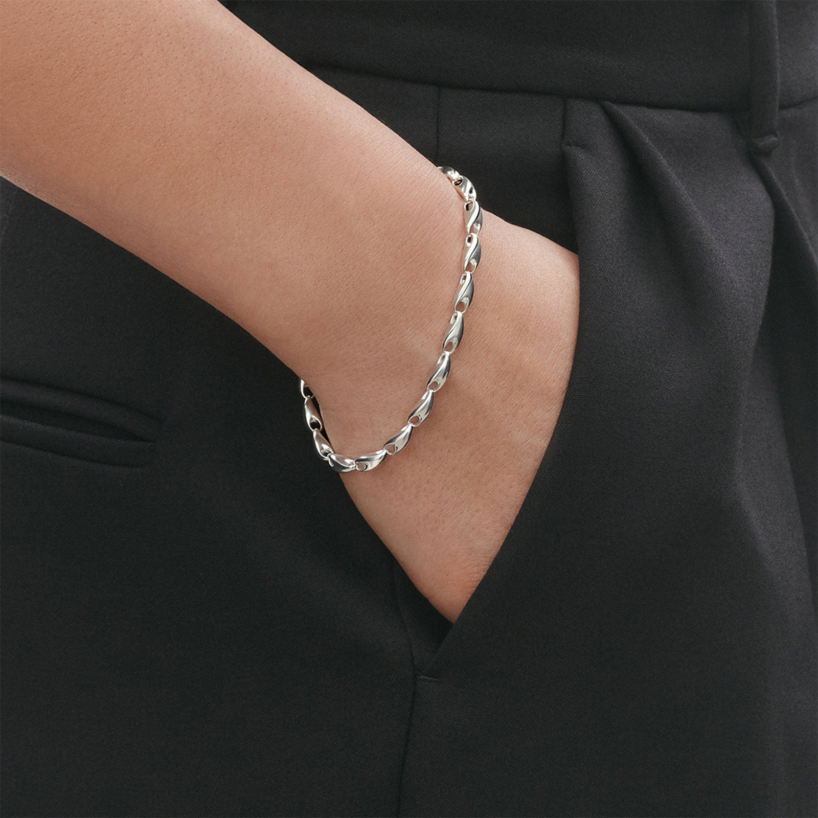 Reflect Silver Slim Link Bracelet variant Pursuit