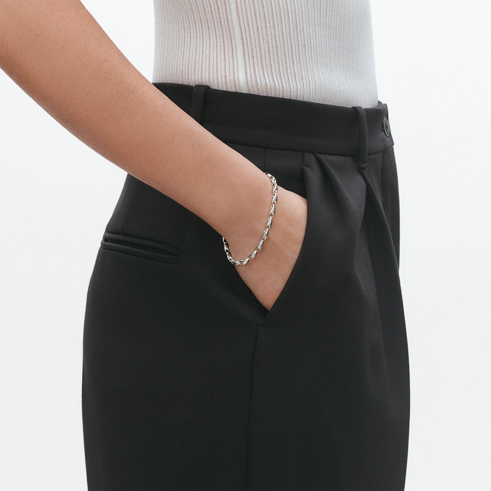 Reflect Silver Slim Link Bracelet variant Pursuit