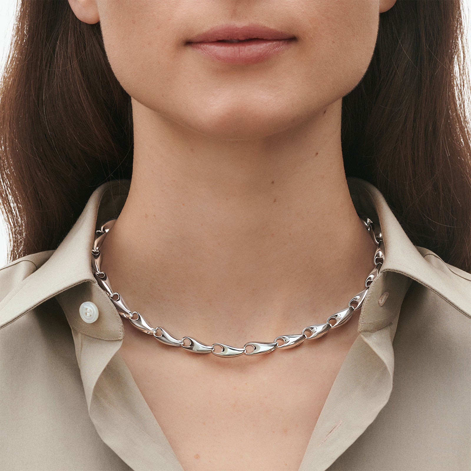 Reflect Silver Medium Link Necklace variant Pursuit