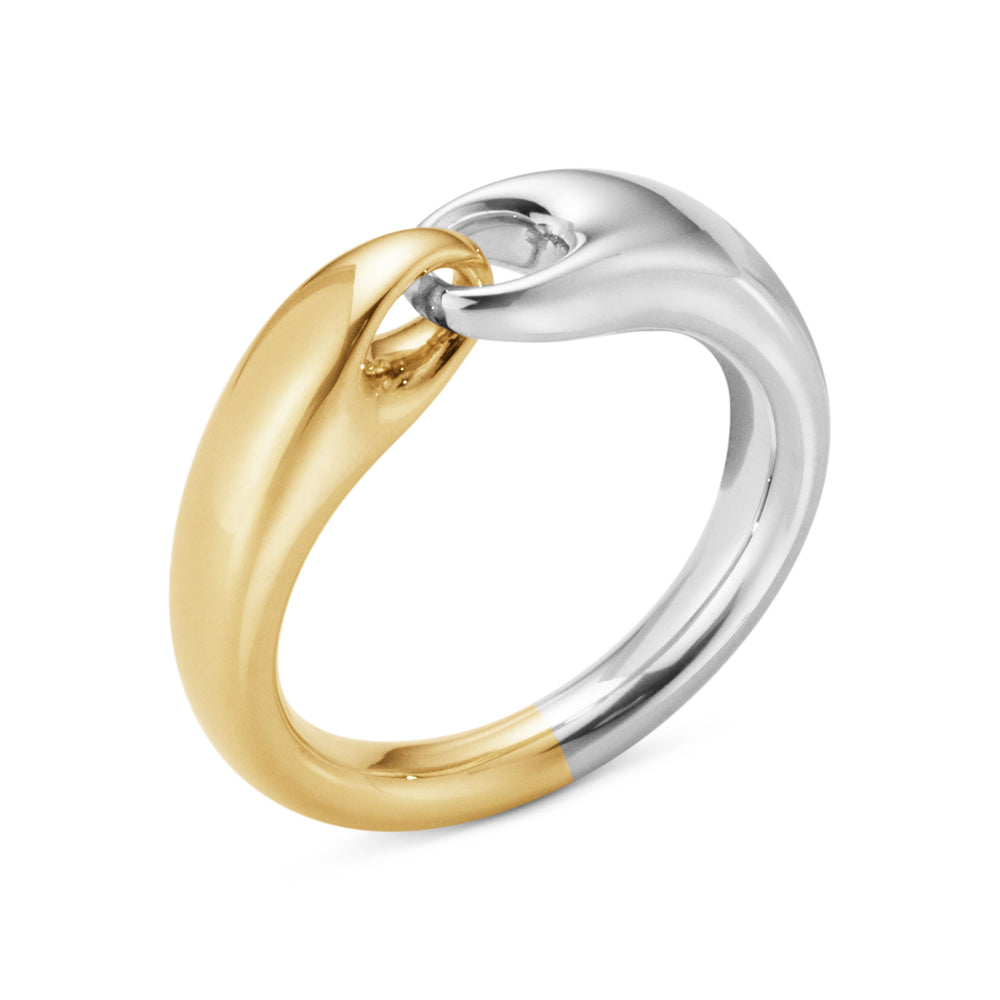 Reflect Silver & 18ct Yellow Gold Ring, Small variant Pursuit