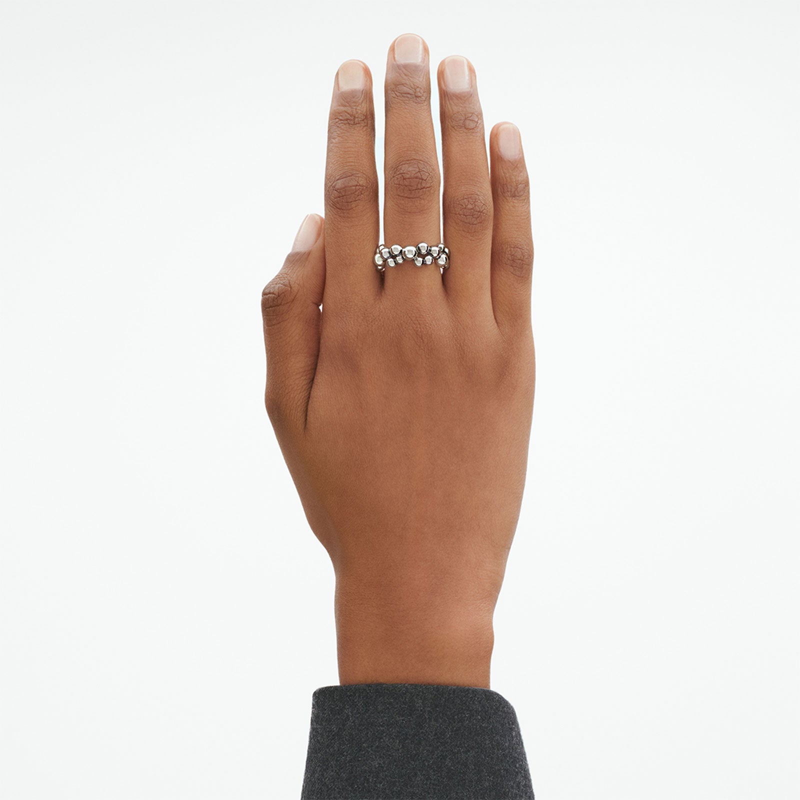 Moonlight Grapes Silver Band Ring