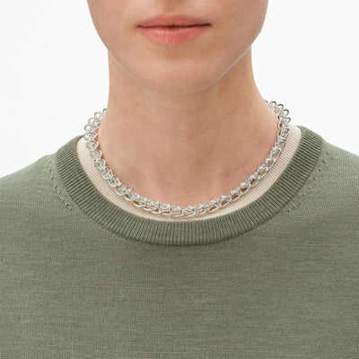 Weft Silver Single Link Necklace variant Pursuit