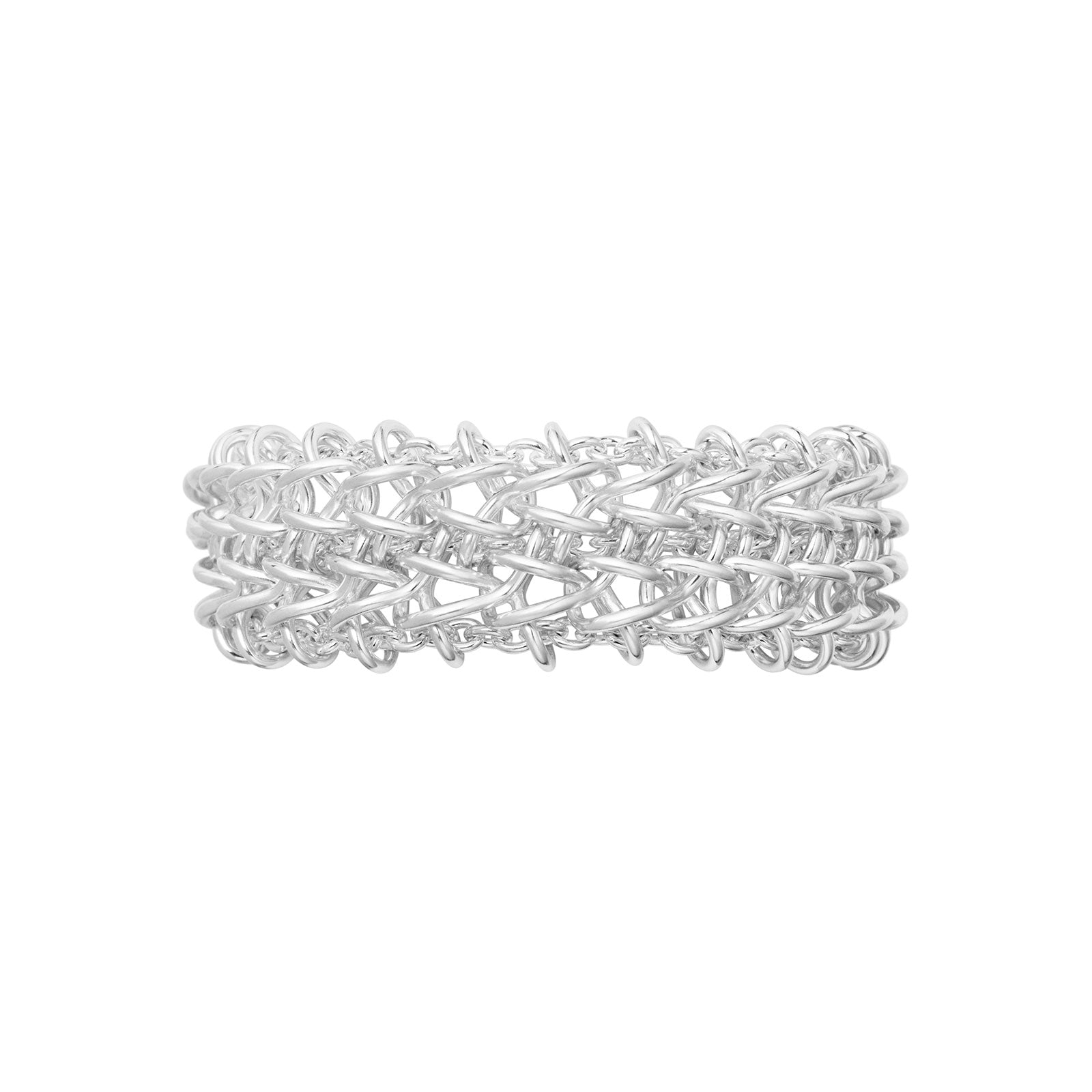 Weft Silver Triple Link Bracelet