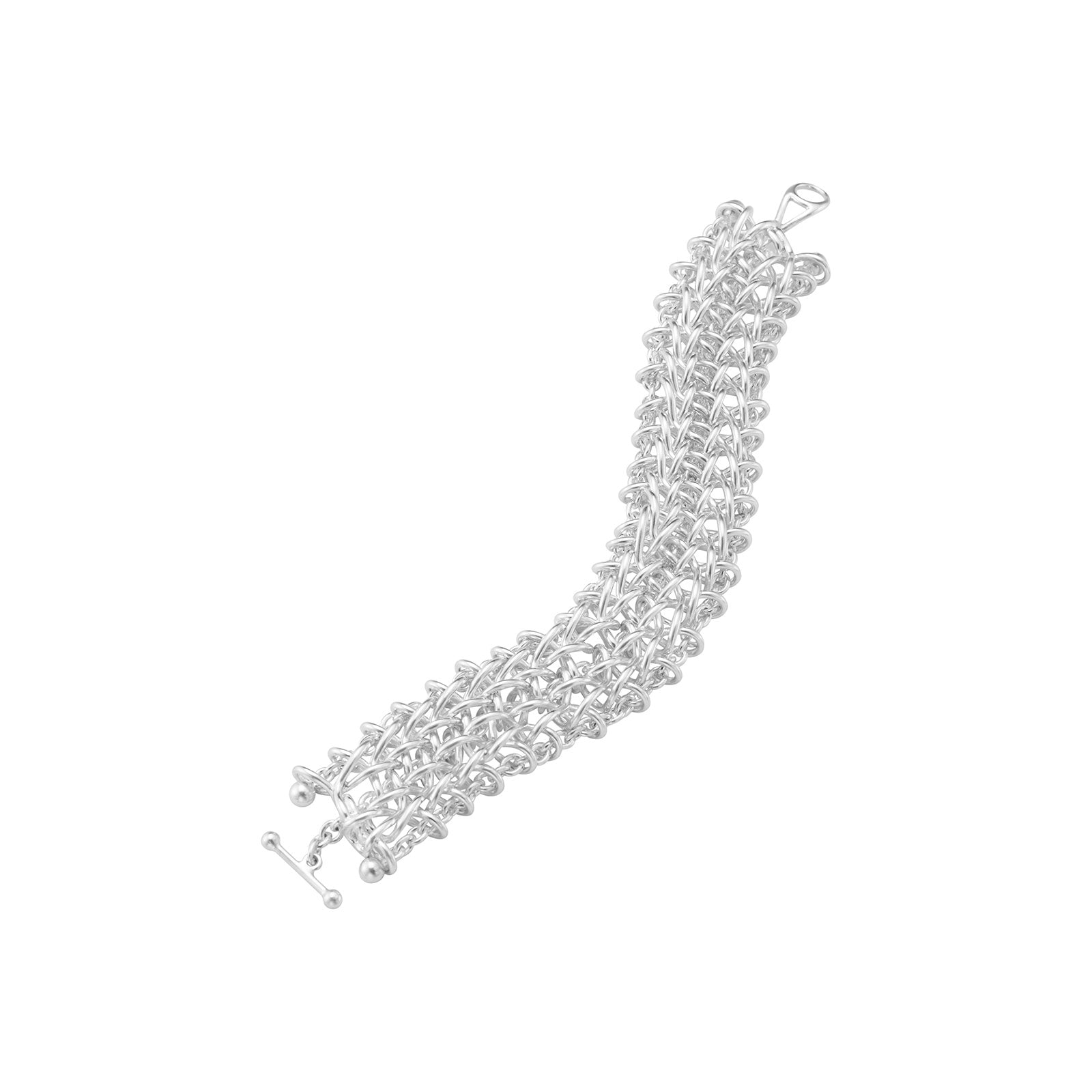 Weft Silver Triple Link Bracelet
