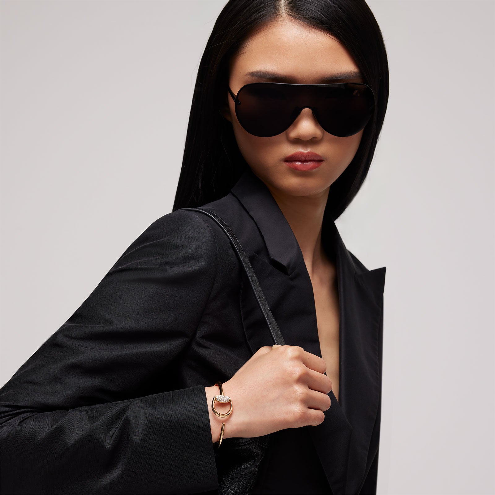 Gucci Horsebit 18ct Yellow Gold Diamond Bangle Bracelet