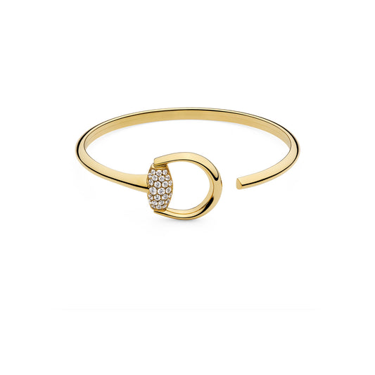 Gucci Horsebit 18ct Yellow Gold Diamond Bangle Bracelet variant Pursuit