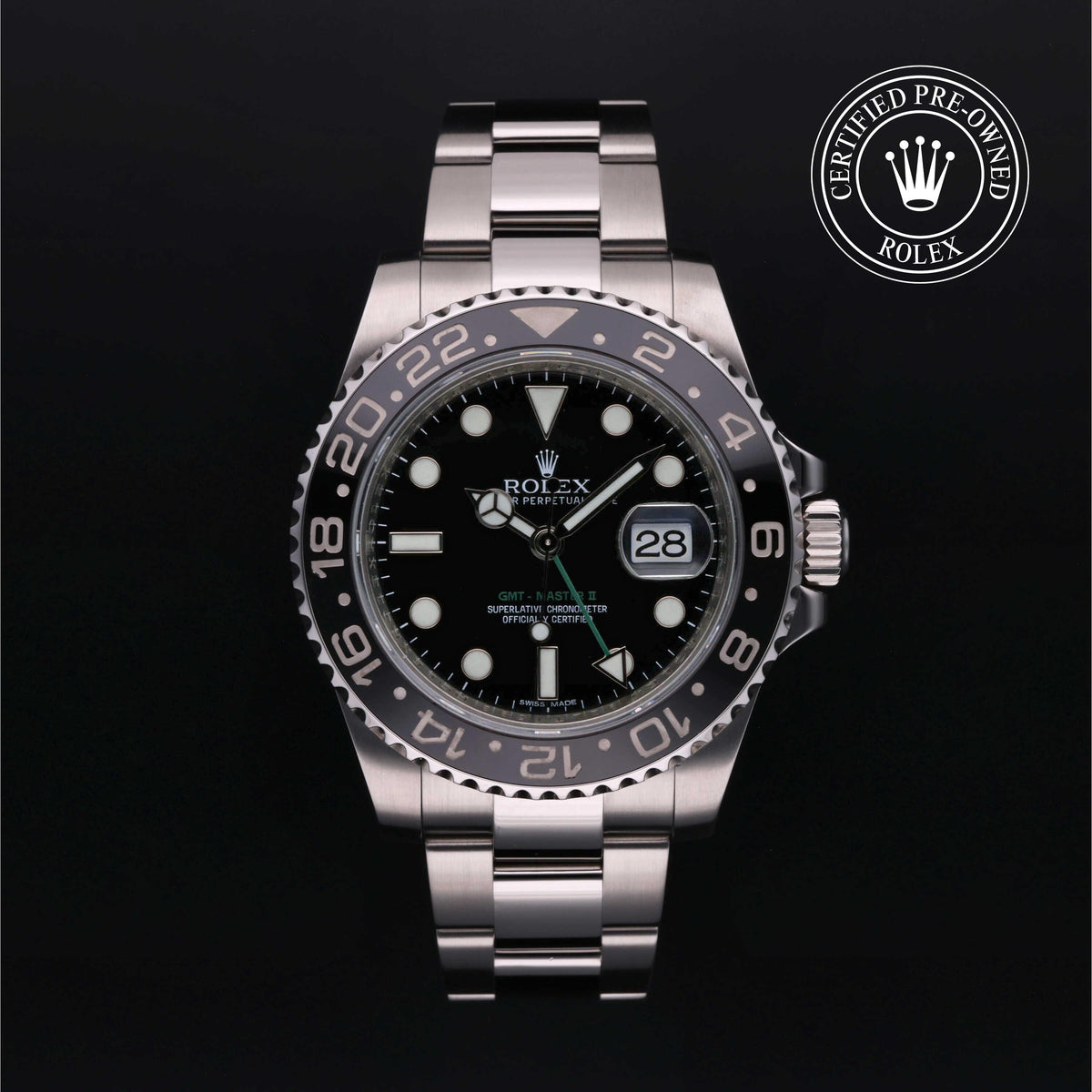 Rolex Certified Pre-Owned GMT Master II 40mm 116710LN 92LT1598 simple Pursuit