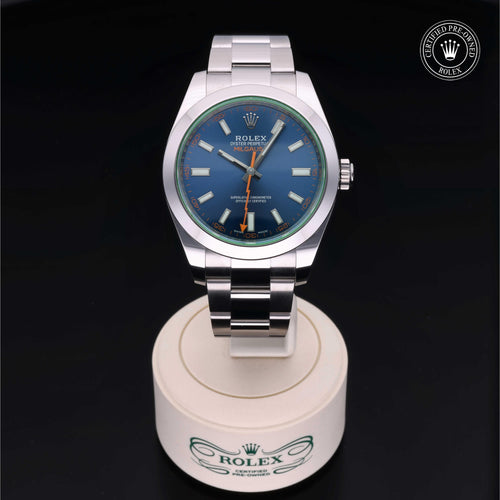 Rolex Certified Pre-Owned Milgauss 40mm 116400GV 41L8V986 simple Pursuit