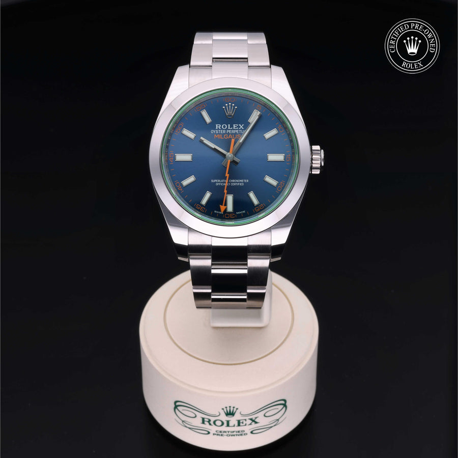 Rolex Certified Pre-Owned Milgauss 40mm 116400GV 41L8V986 simple Pursuit