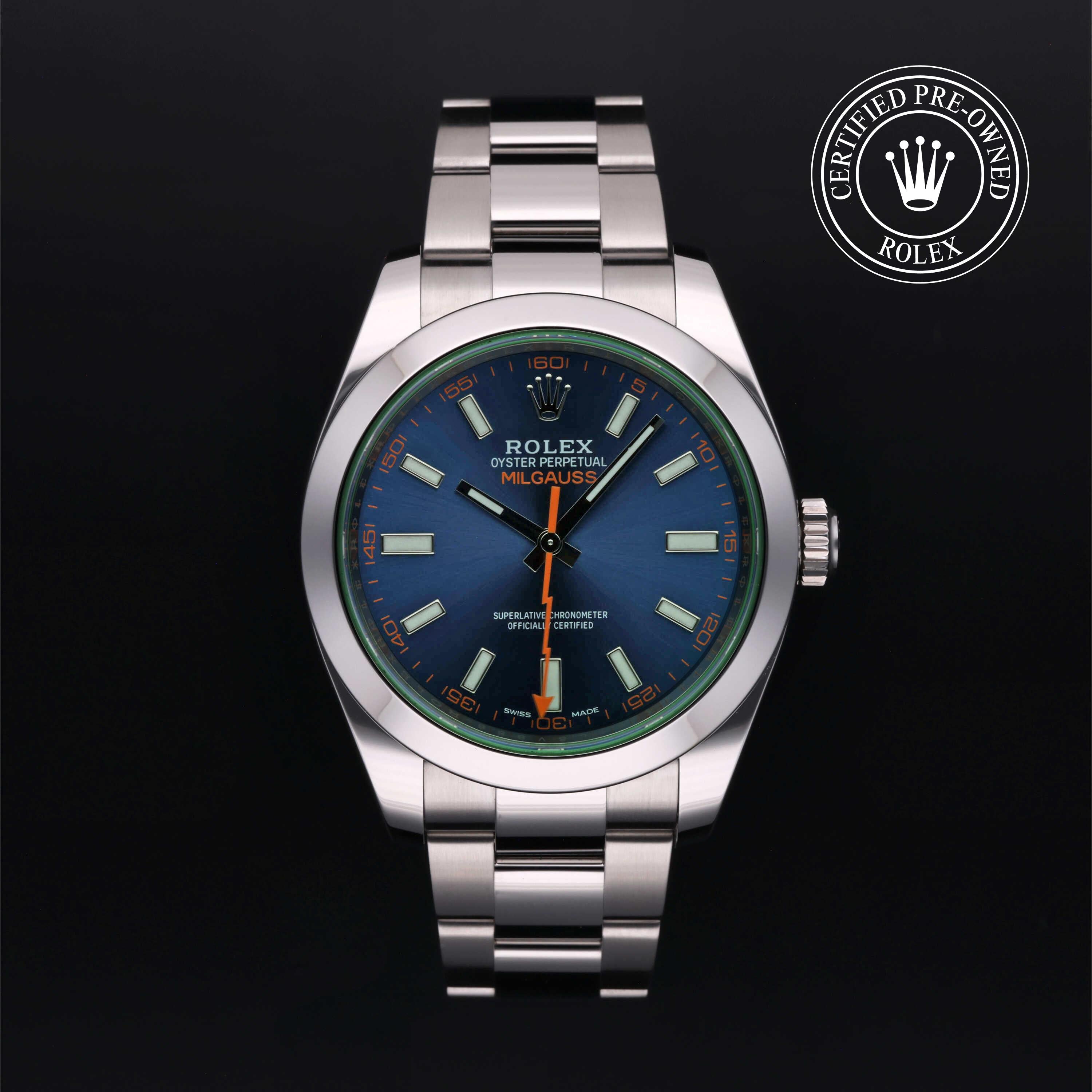 Rolex Certified Pre-Owned Milgauss 40mm 116400GV 41L8V986 simple Pursuit