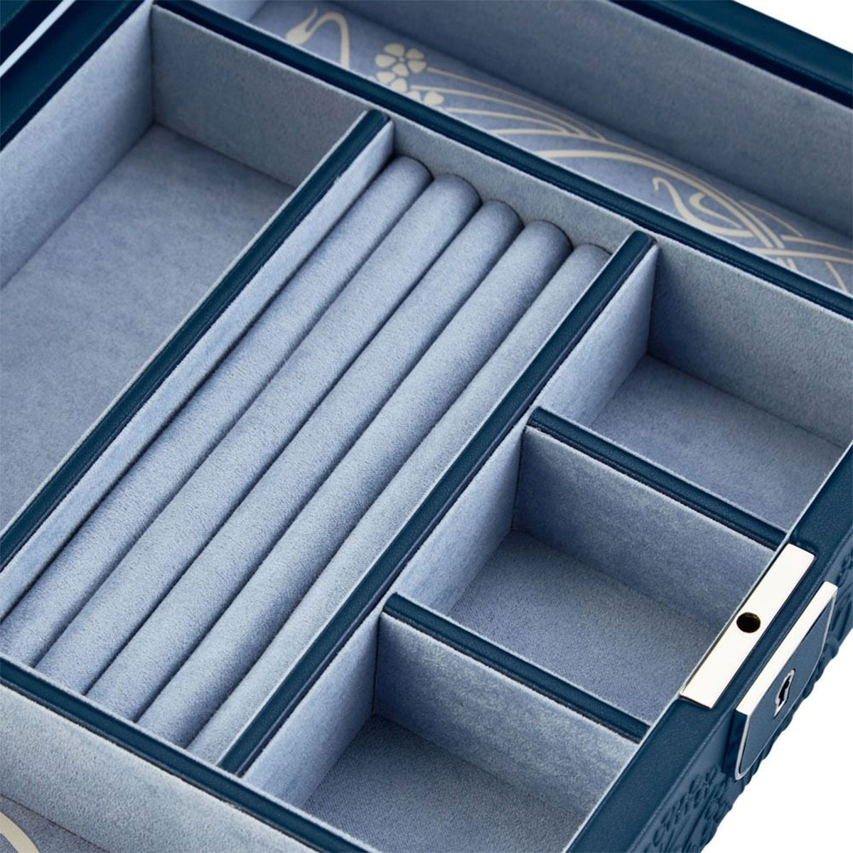 X LIBERTY All Over Ianthe Medium Jewellery Box - Navy simple Pursuit