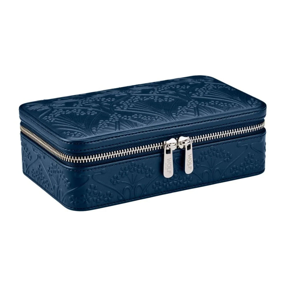 X LIBERTY All Over Ianthe Medium Jewellery Zip Case - Navy simple Pursuit