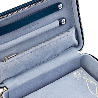 X LIBERTY All Over Ianthe Medium Jewellery Zip Case - Navy simple Pursuit