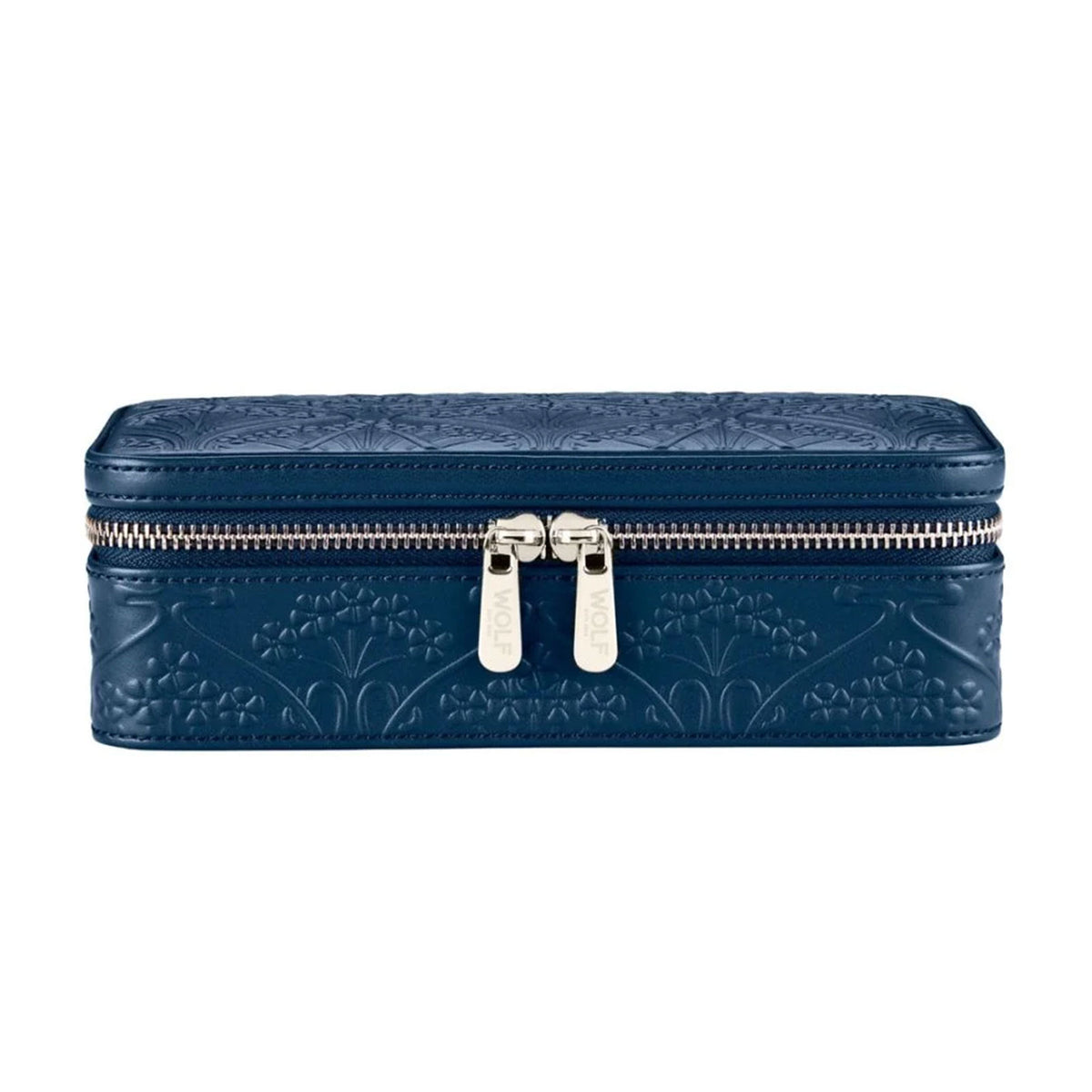 X LIBERTY All Over Ianthe Medium Jewellery Zip Case - Navy simple Pursuit