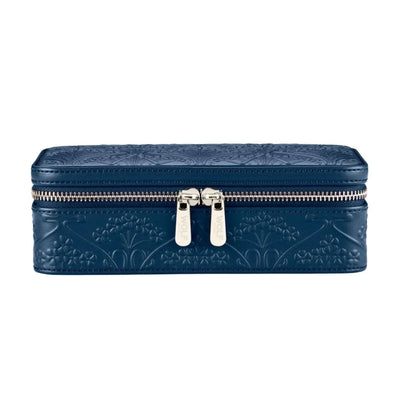 X LIBERTY All Over Ianthe Medium Jewellery Zip Case - Navy simple Pursuit