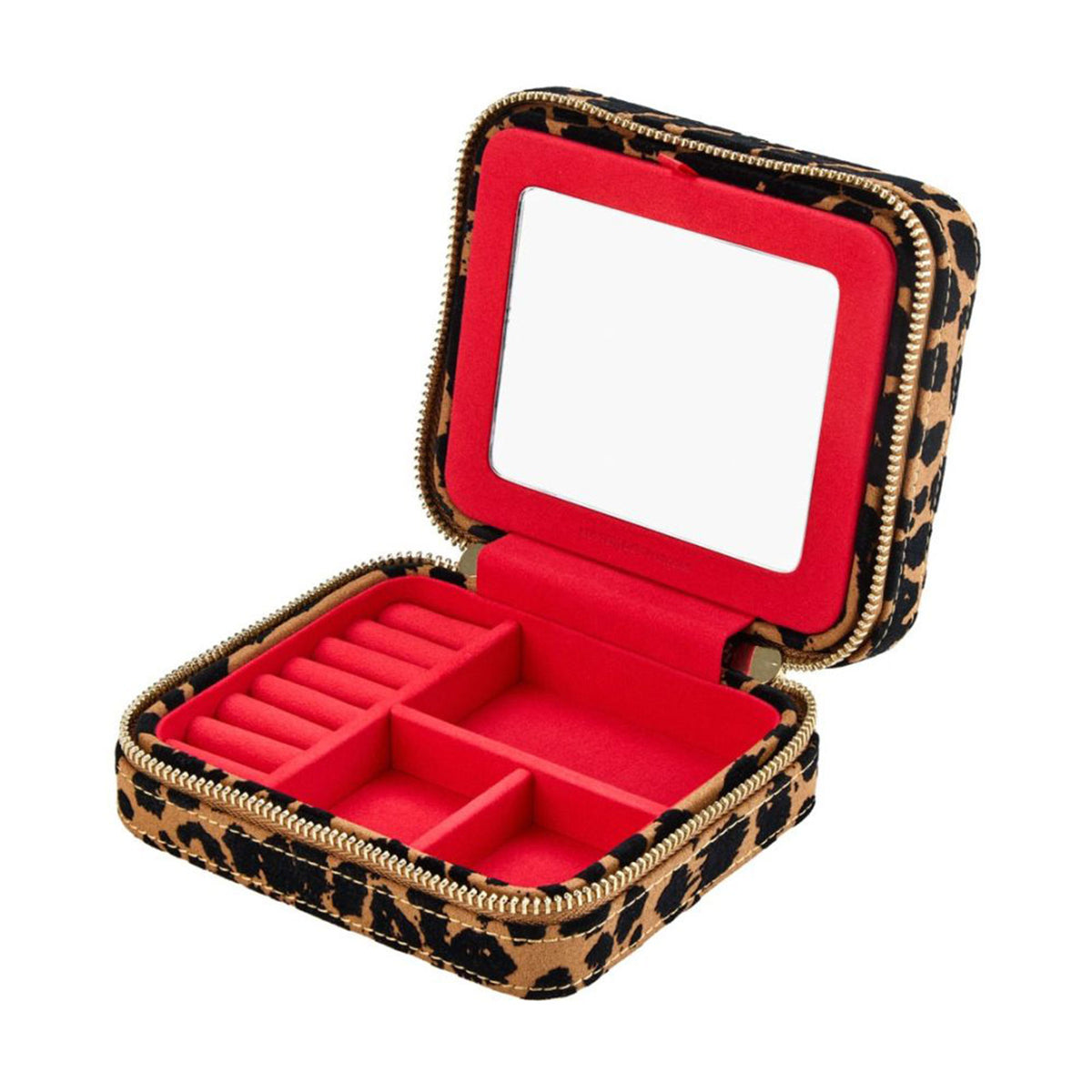 Savanna Leopard Print Jewellery Zip Case simple Pursuit