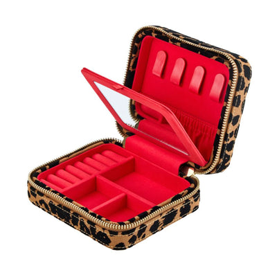 Savanna Leopard Print Jewellery Zip Case simple Pursuit