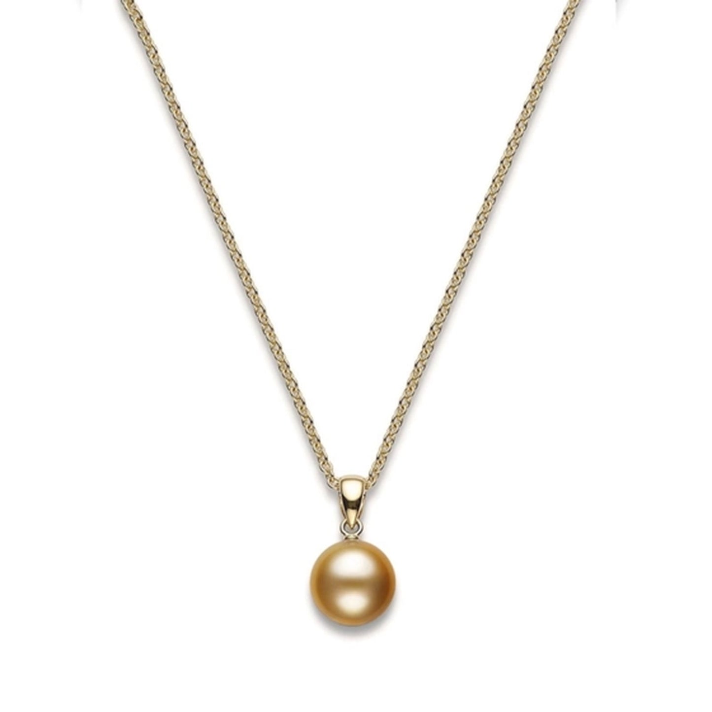 Classic A+ Golden South Sea Cultured Pearl Pendant in 18ct Yellow Gold