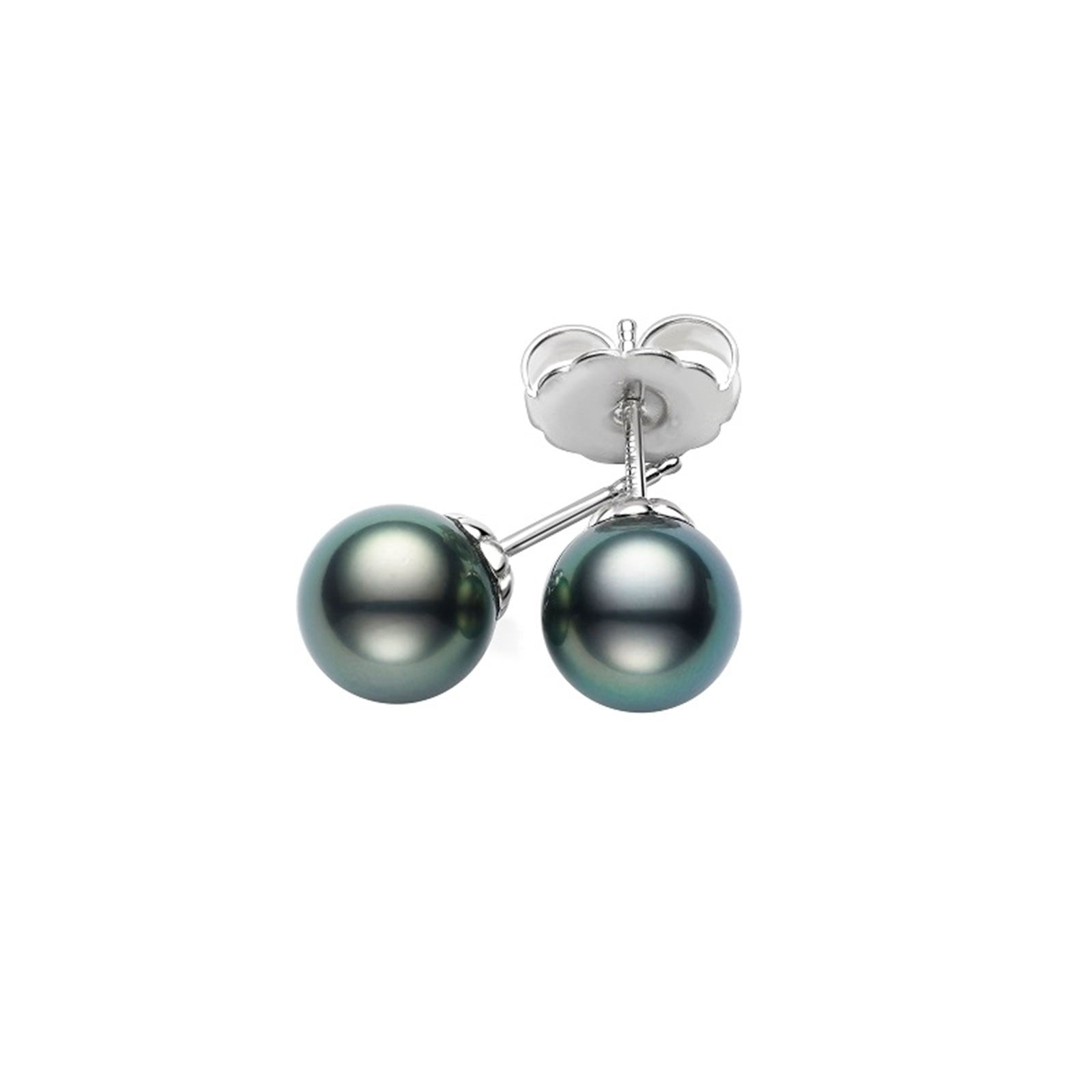 Classic Black South Sea Cultured Pearl Stud Earrings in 18ct White Gold variant Pursuit