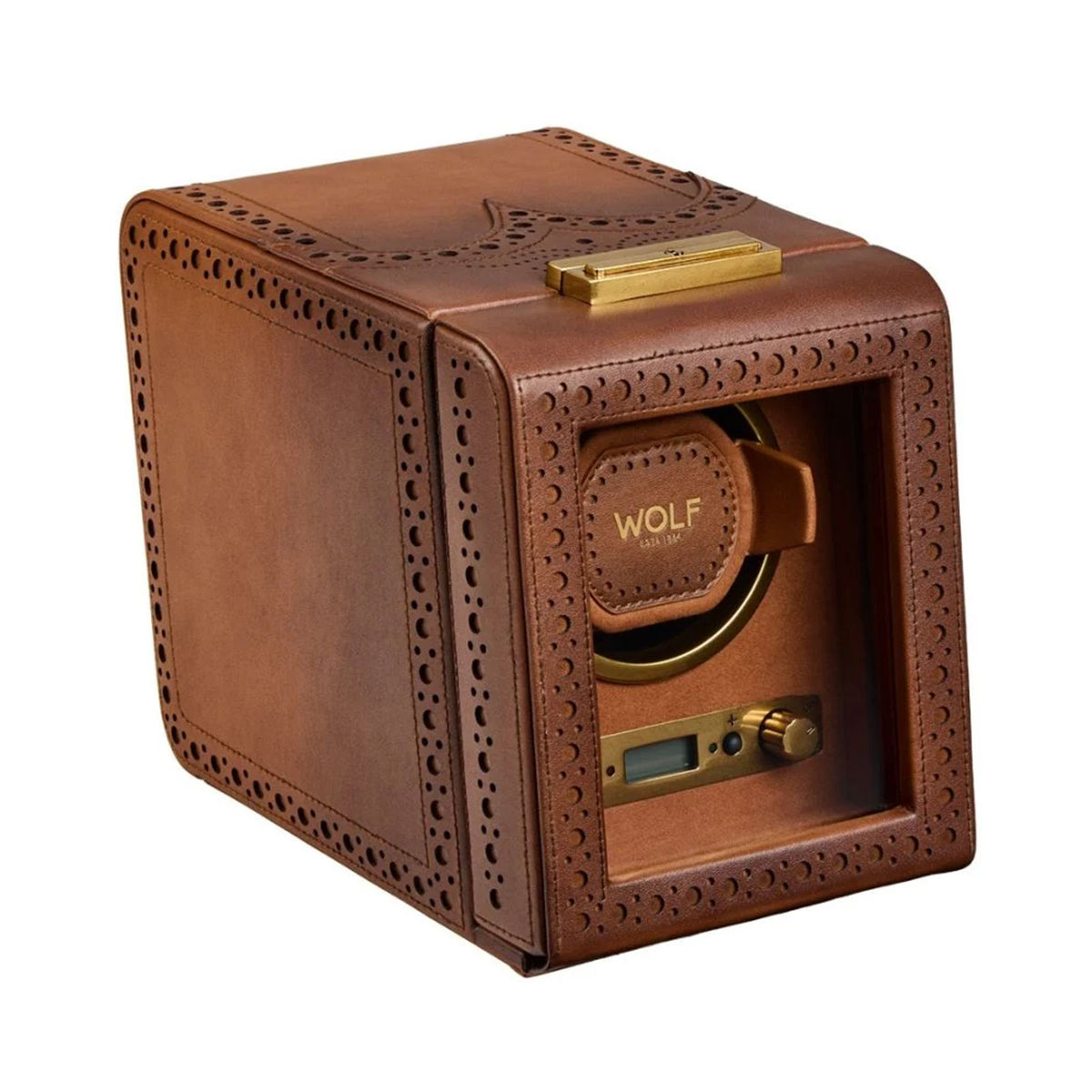 Brogue Single Watch Winder Burnished Brown simple Pursuit