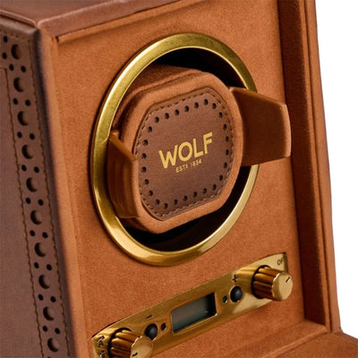 Brogue Single Watch Winder Burnished Brown simple Pursuit