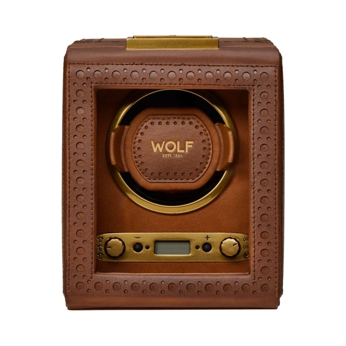 Brogue Single Watch Winder Burnished Brown simple Pursuit