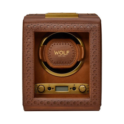 Brogue Single Watch Winder Burnished Brown simple Pursuit