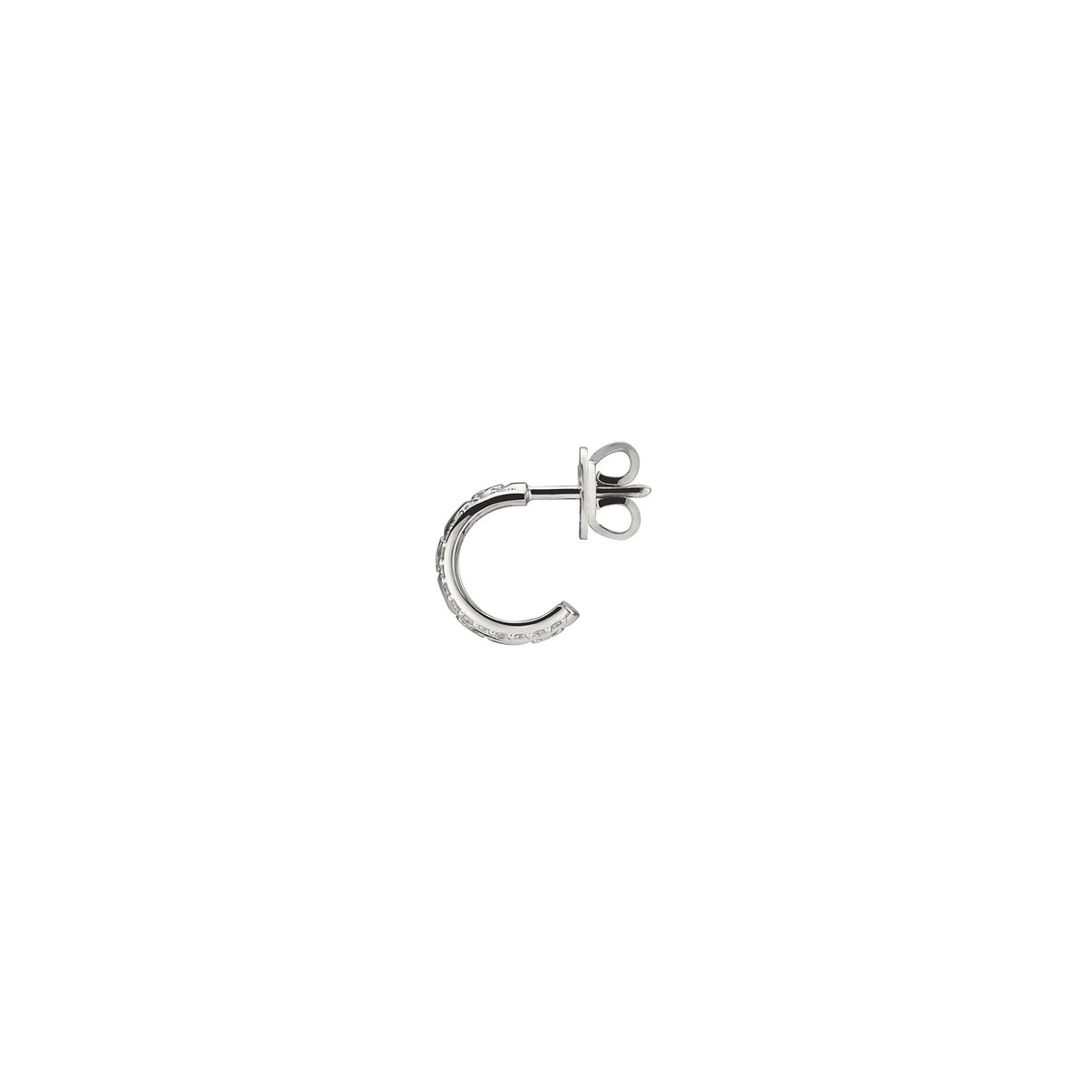Gucci Icon 18ct White Gold Diamond GG Hoop Earrings simple Pursuit