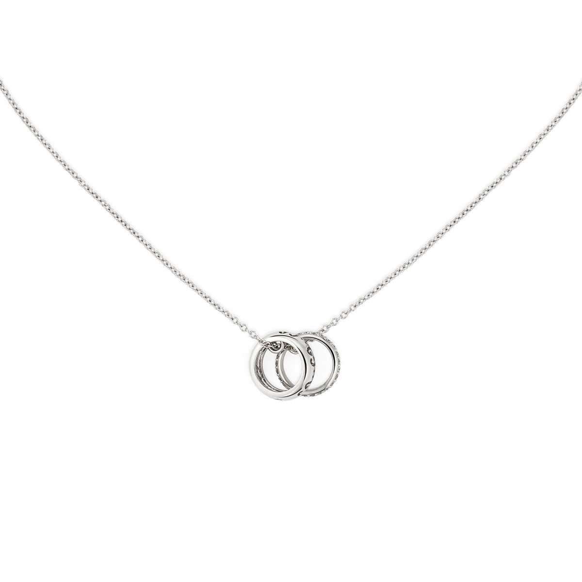 Gucci Icon 18ct White Gold Diamond GG Chain Necklace simple Pursuit