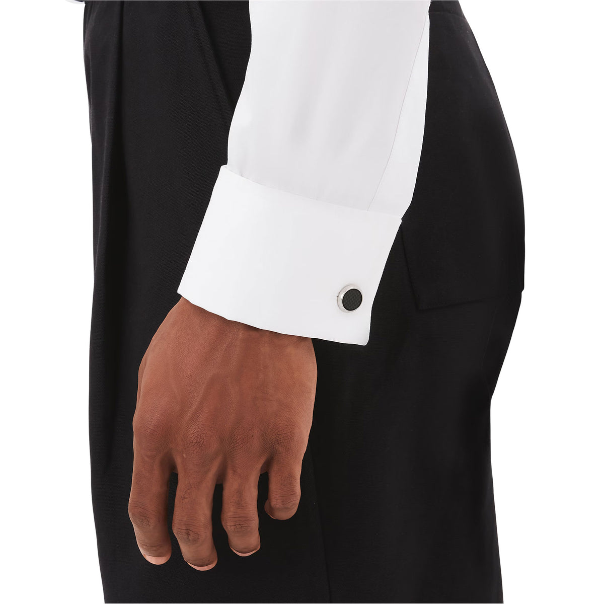 Meisterstück Cufflinks in Steel with Carbon-Patterned Inlay simple Pursuit