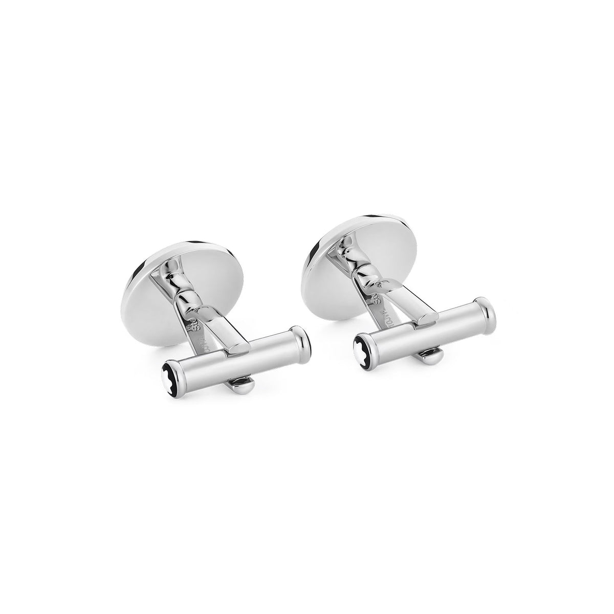 Meisterstück Cufflinks in Steel with Carbon-Patterned Inlay simple Pursuit