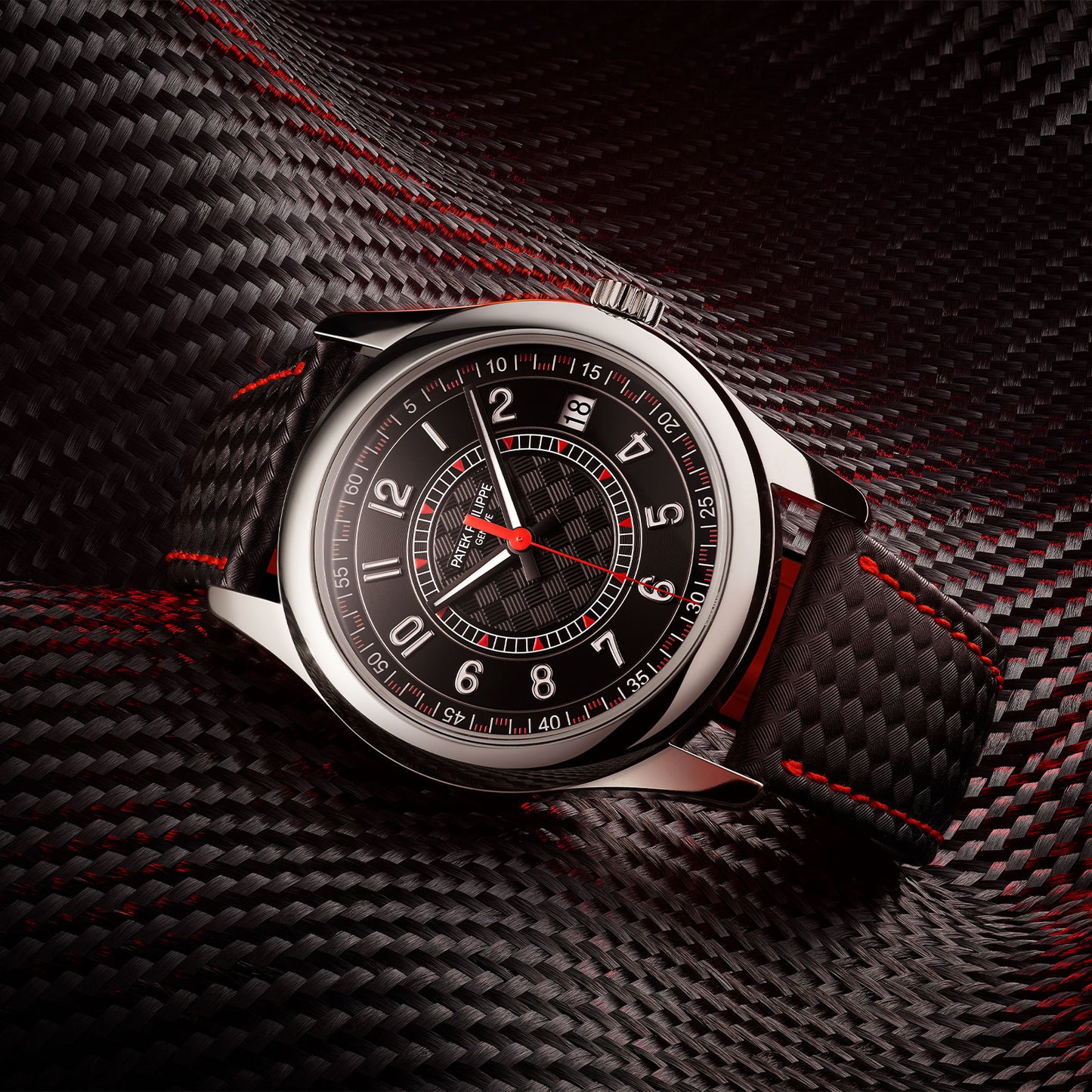 Calatrava Date & Sweep Seconds 6007G-010 simple Pursuit