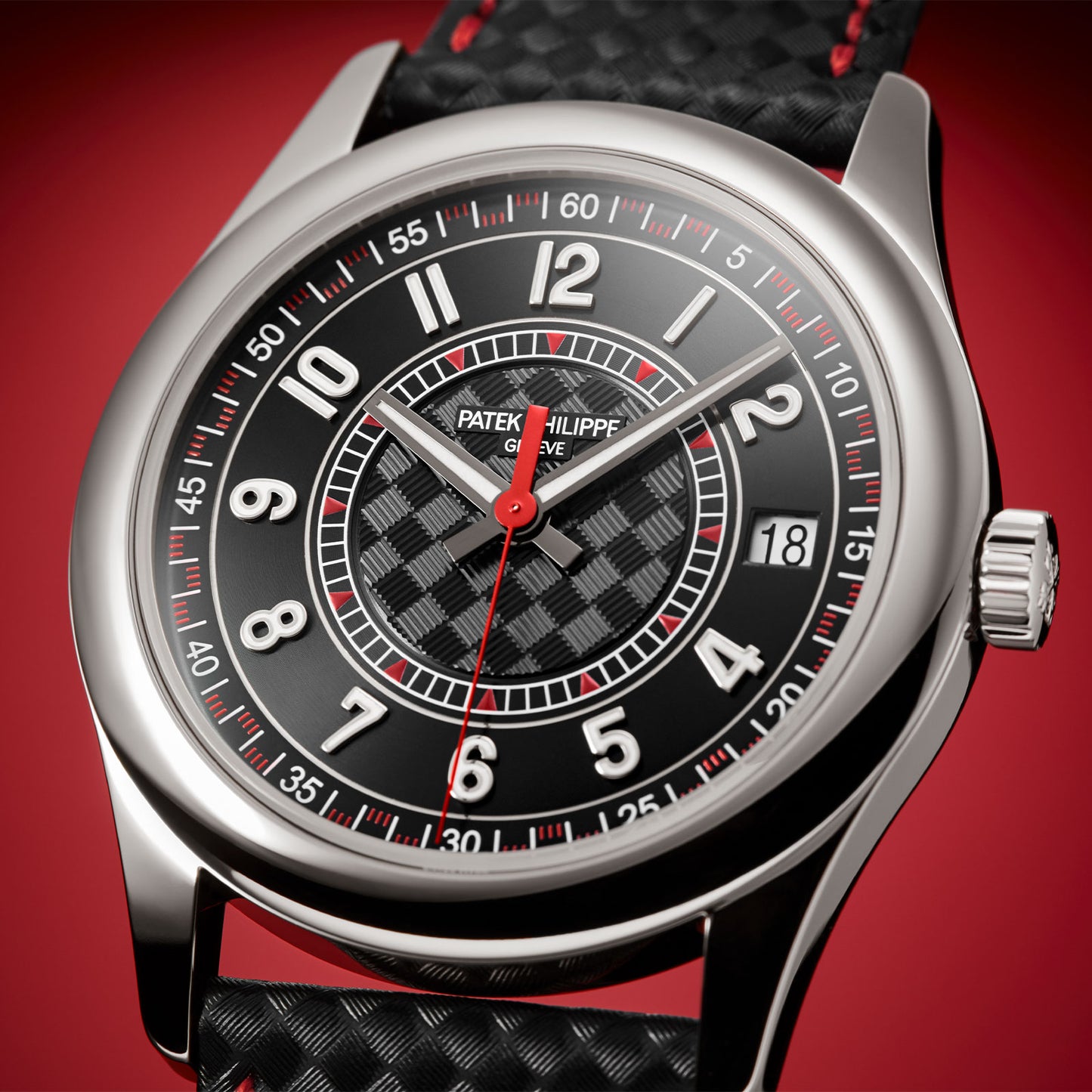 Calatrava Date & Sweep Seconds 6007G-010 simple Pursuit