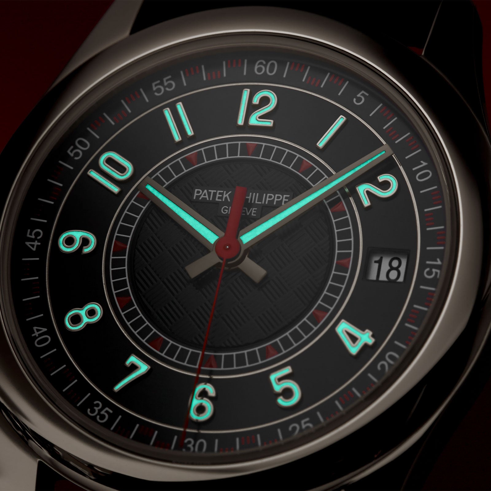 Calatrava Date & Sweep Seconds 6007G-010 simple Pursuit
