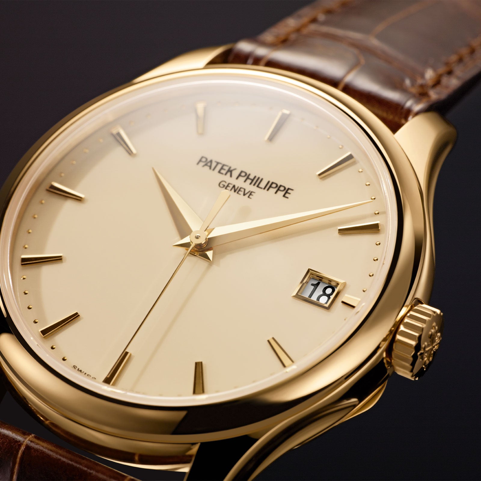 Calatrava Date & Sweep Seconds 5227J-001 simple Pursuit