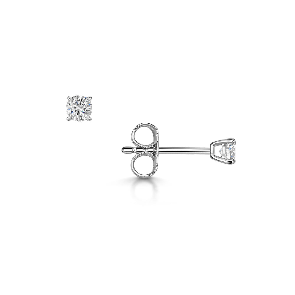 18ct White Gold Diamond Stud Earrings 0.25ct simple Pursuit