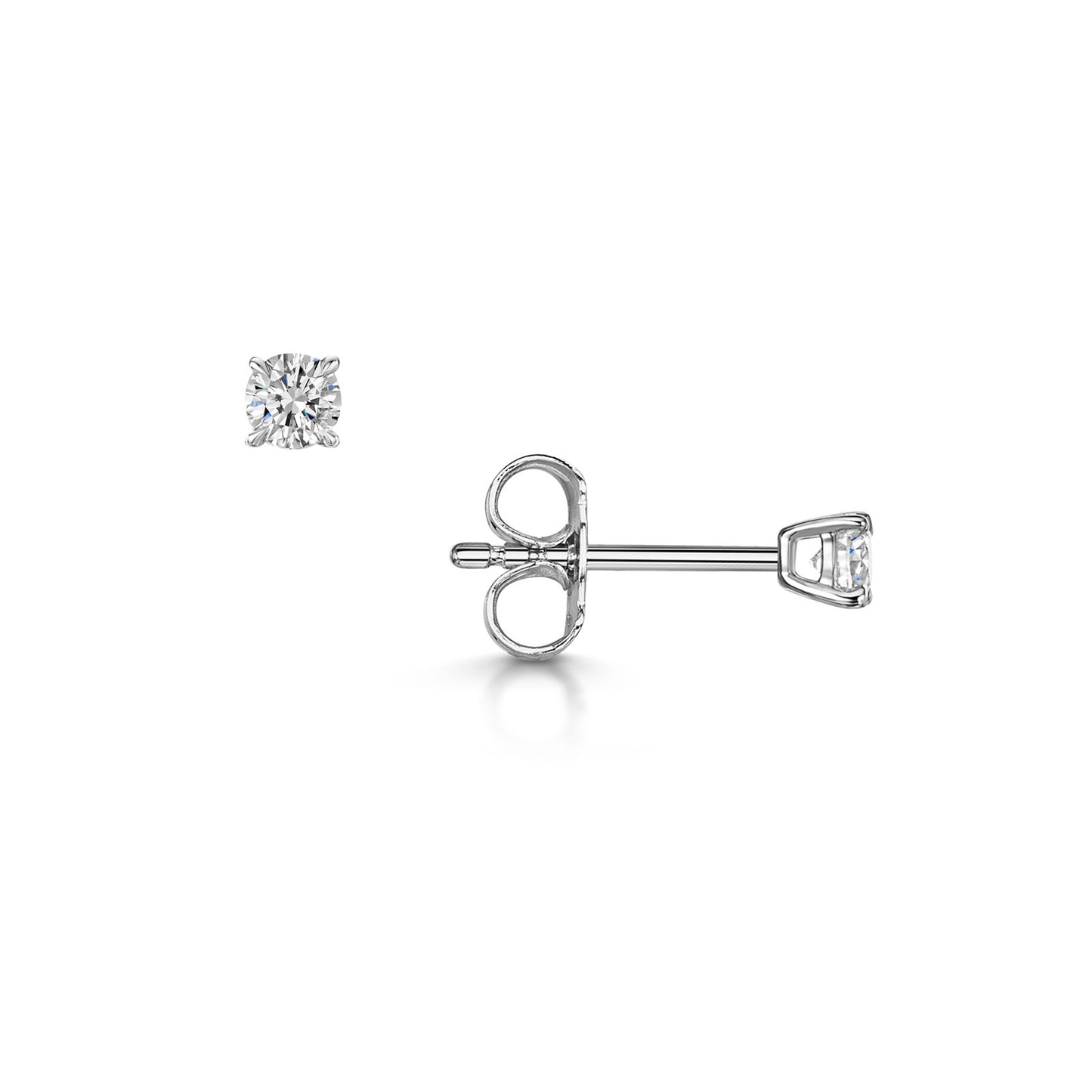 18ct White Gold Diamond Stud Earrings 0.25ct simple Pursuit