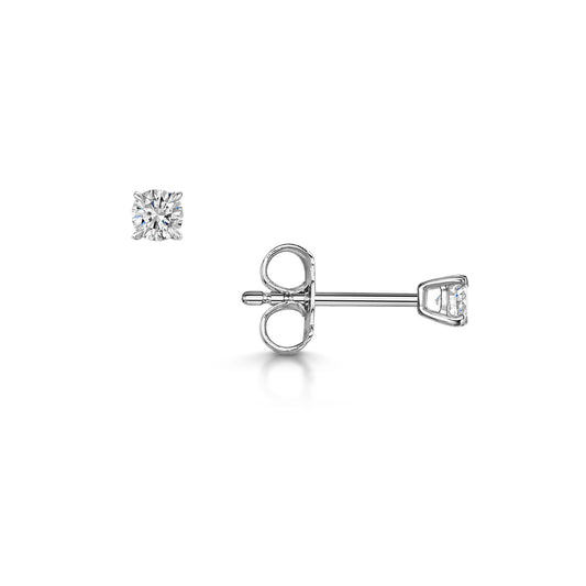 18ct White Gold Diamond Stud Earrings 0.25ct simple Pursuit