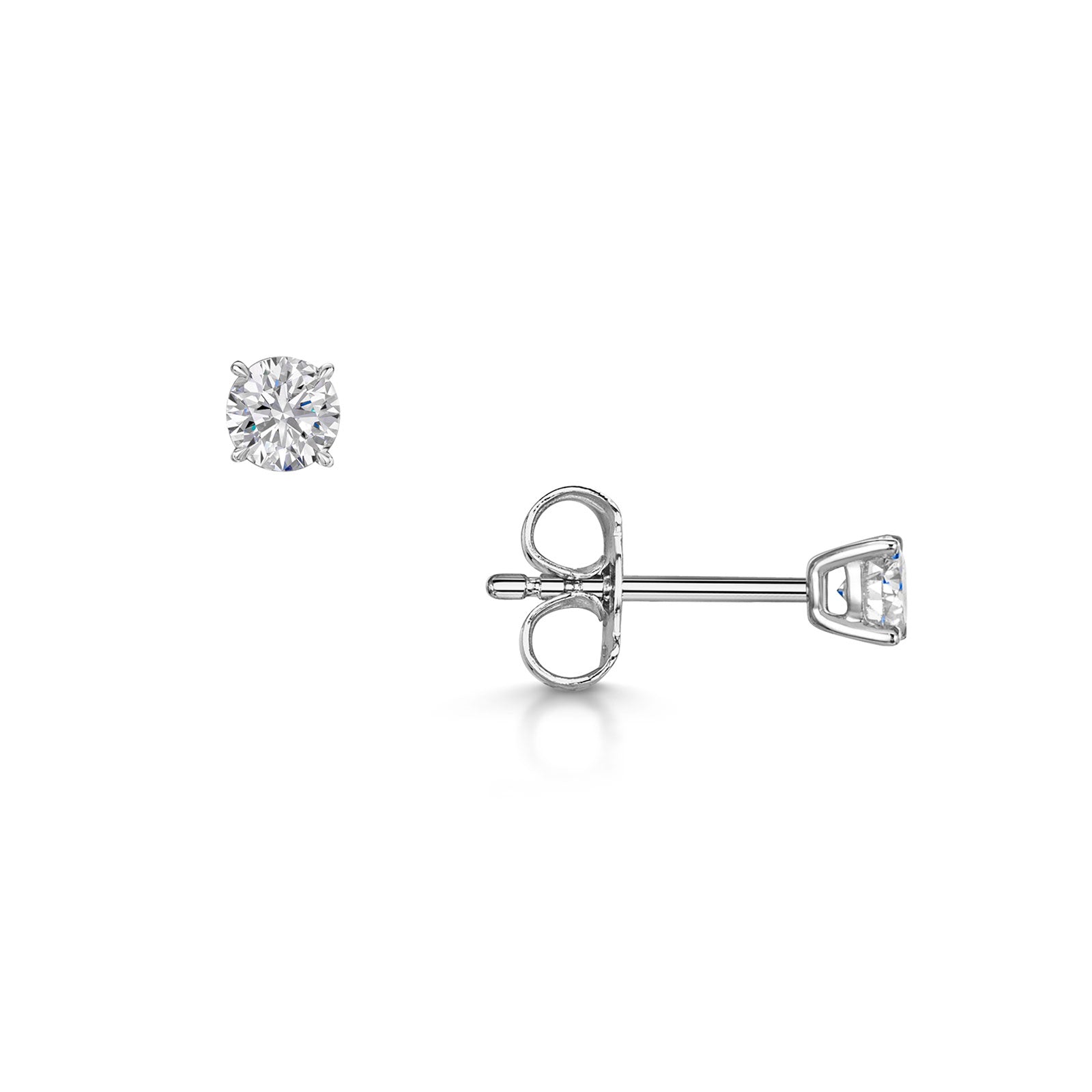 18ct White Gold Diamond Stud Earrings 0.40ct simple Pursuit
