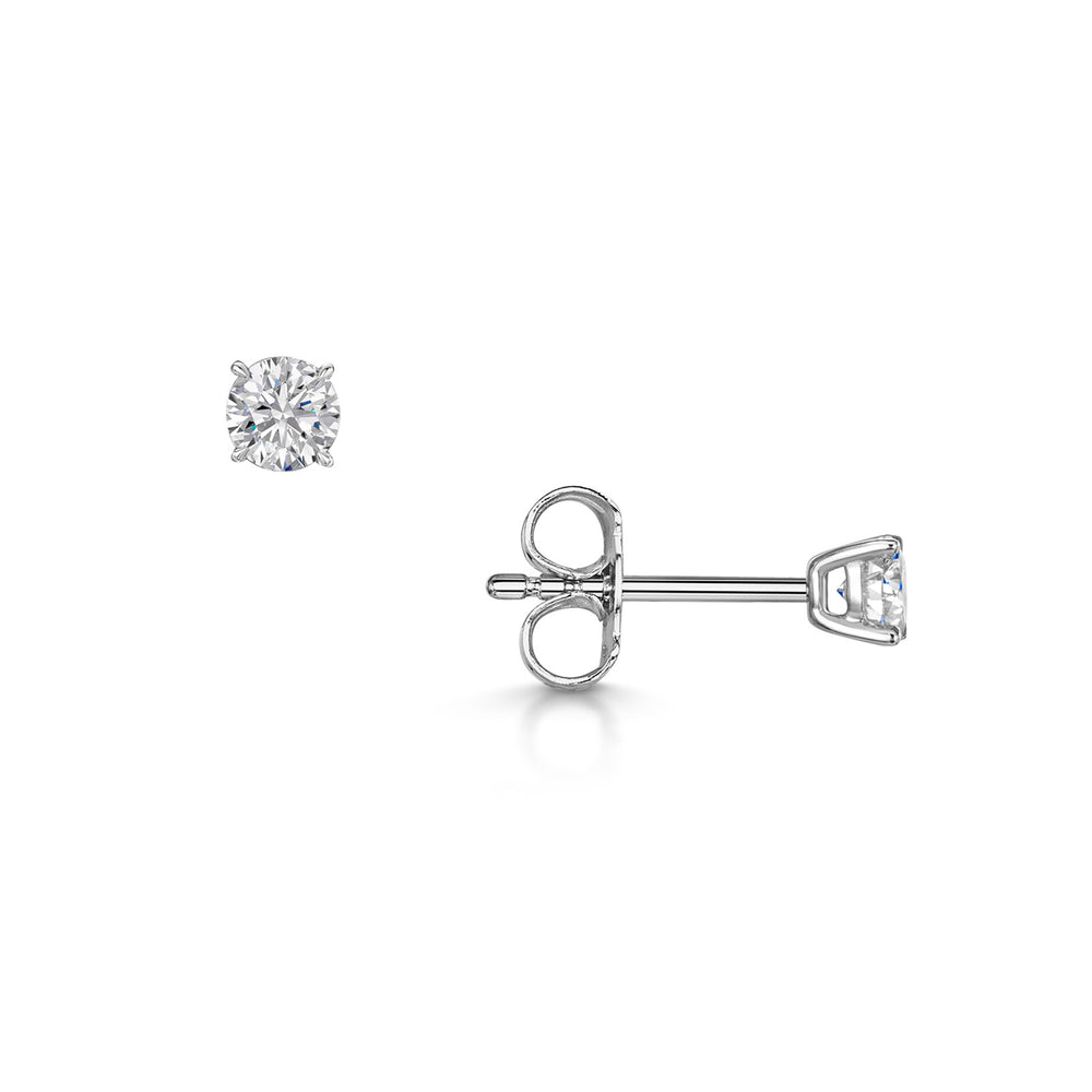18ct White Gold Diamond Stud Earrings 0.40ct simple Pursuit