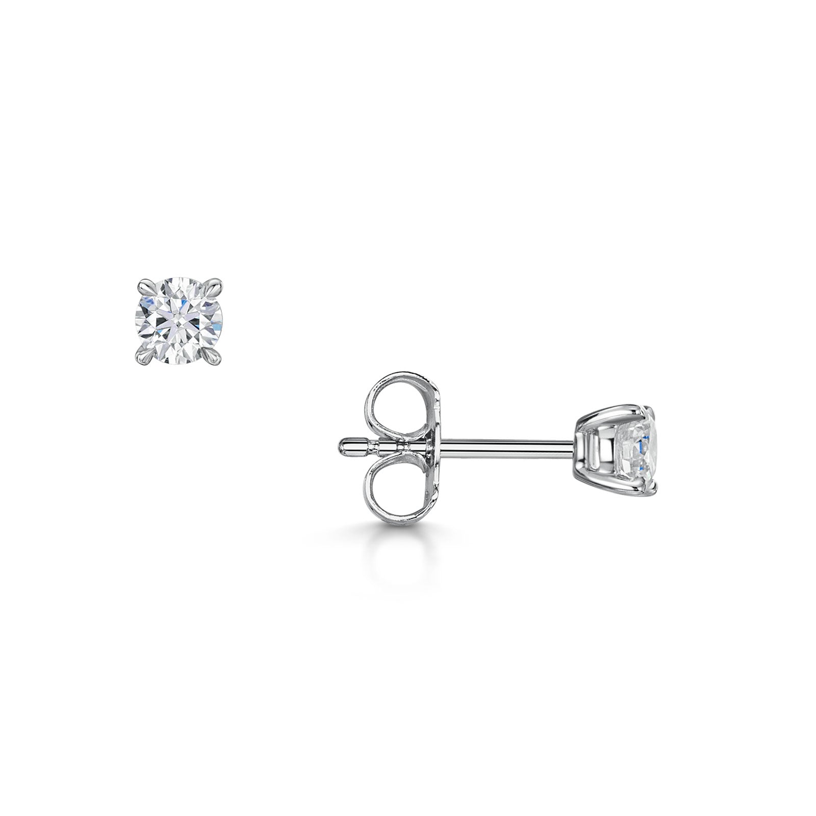 18ct White Gold Diamond Stud Earrings 0.50ct simple Pursuit