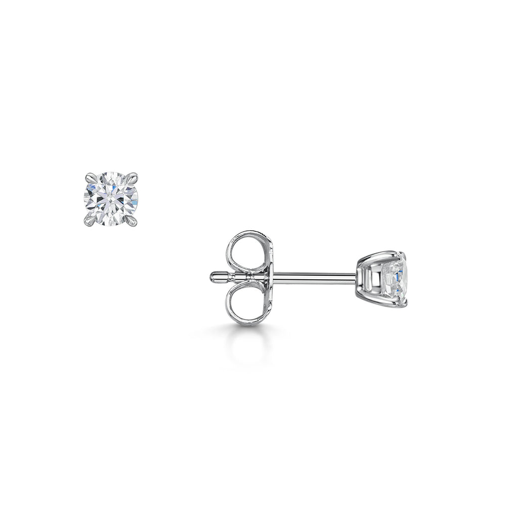 18ct White Gold Diamond Stud Earrings 0.50ct simple Pursuit