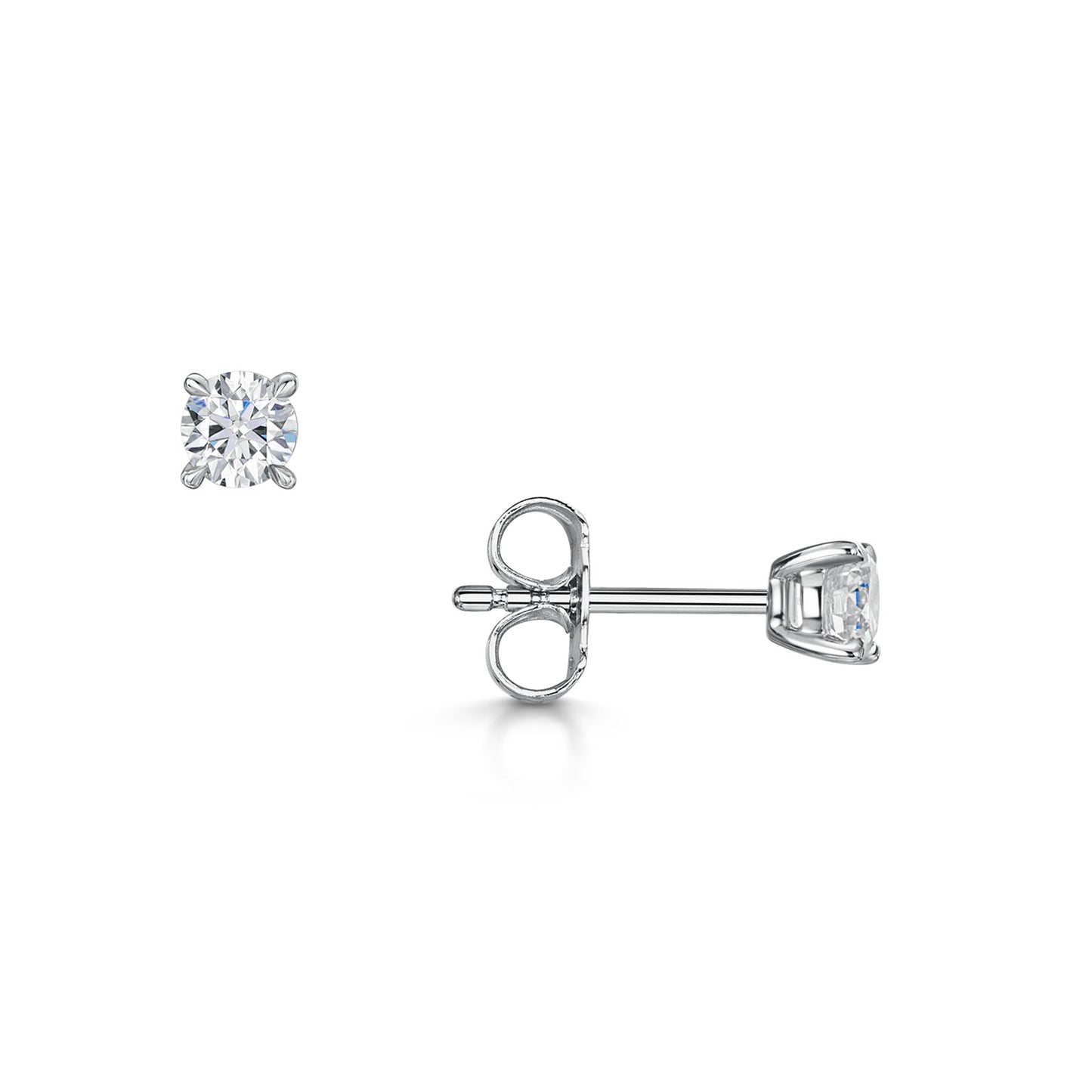 18ct White Gold Diamond Stud Earrings 0.50ct simple Pursuit