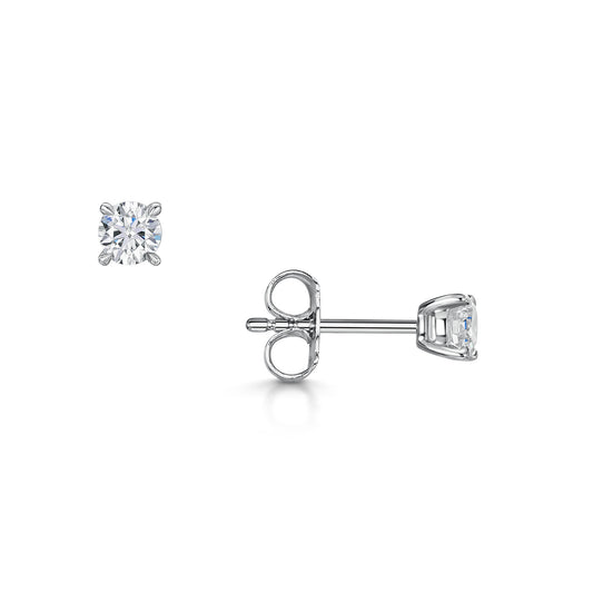 18ct White Gold Diamond Stud Earrings 0.50ct simple Pursuit