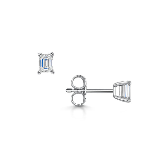 18ct White Gold Diamond Stud Earrings 0.50ct simple Pursuit