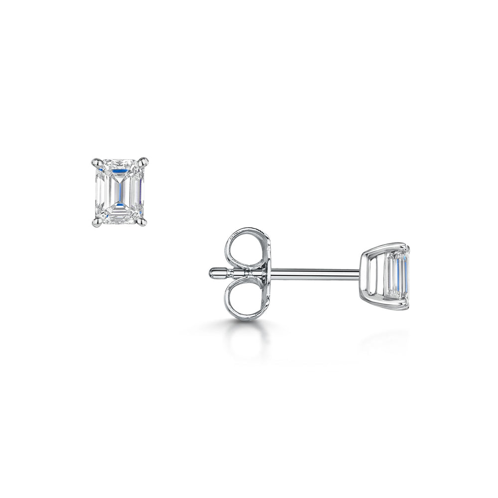 18ct White Gold Diamond Stud Earrings 0.70ct simple Pursuit