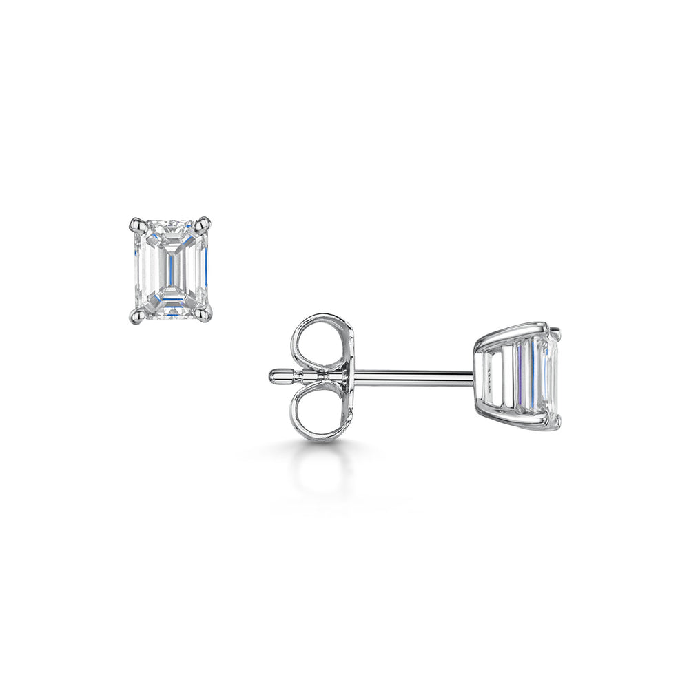 18ct White Gold Diamond Stud Earrings 1.00ct simple Pursuit