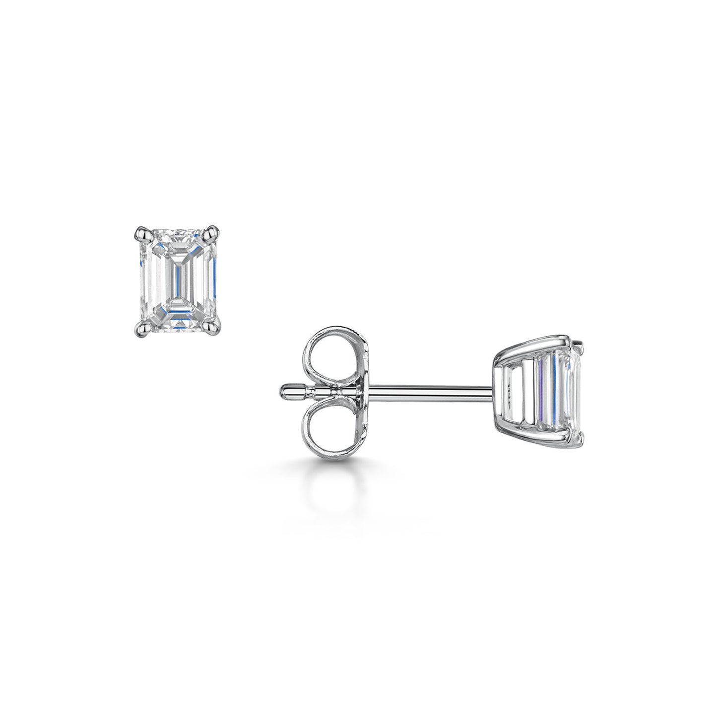 18ct White Gold Diamond Stud Earrings 1.00ct simple Pursuit